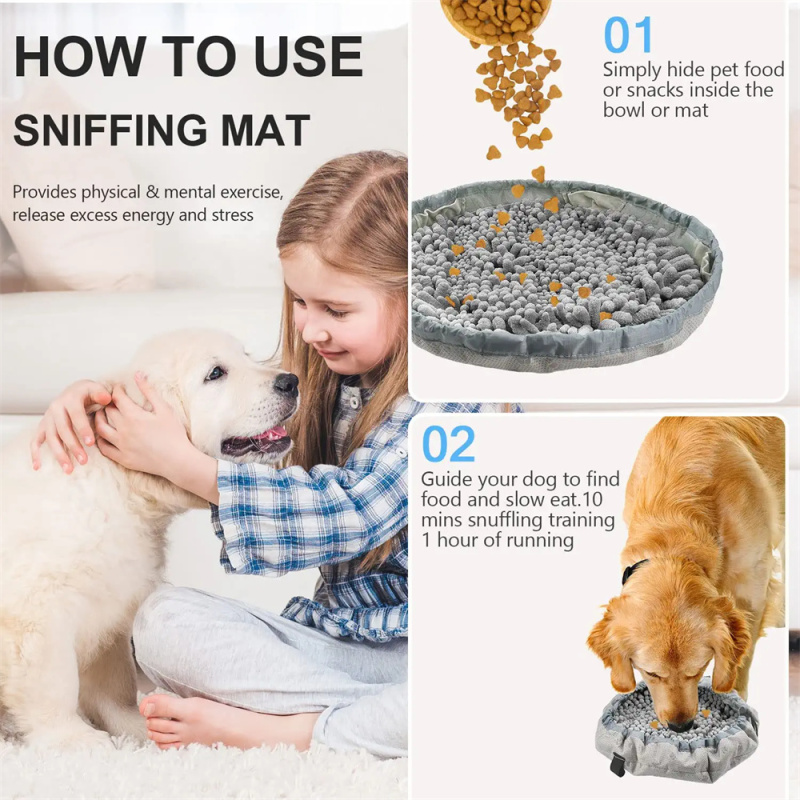 Wholesale Dog Snuffle Mat Interactive Feed Game Encourages Natural Foraging Skills Stress Relief Puzzle Toy Nice Gifts for Dogs